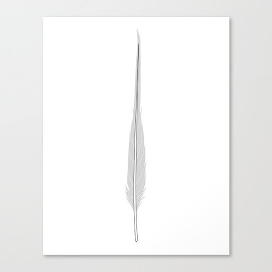 Grey Little Feather Canvas Print