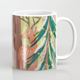 Christmas snow enchanted forest animals Mug