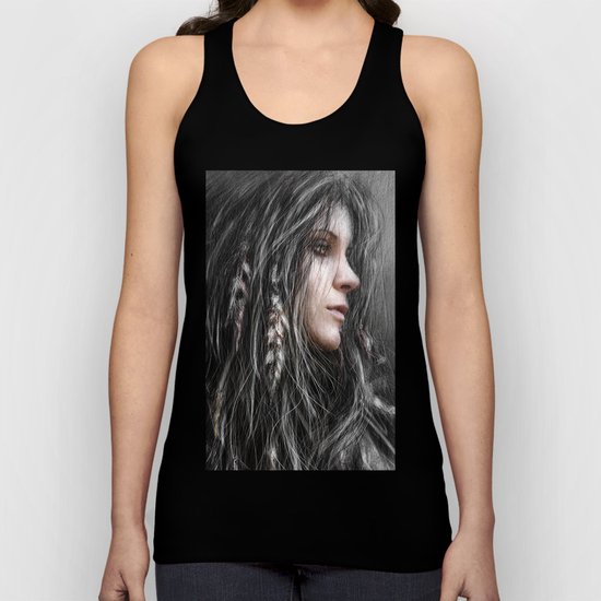 Feathers in Her Hair Unisex Tank Top