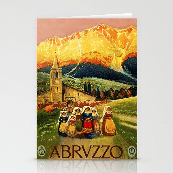 Vintage Abruzzo Italy Travel Stationery Cards