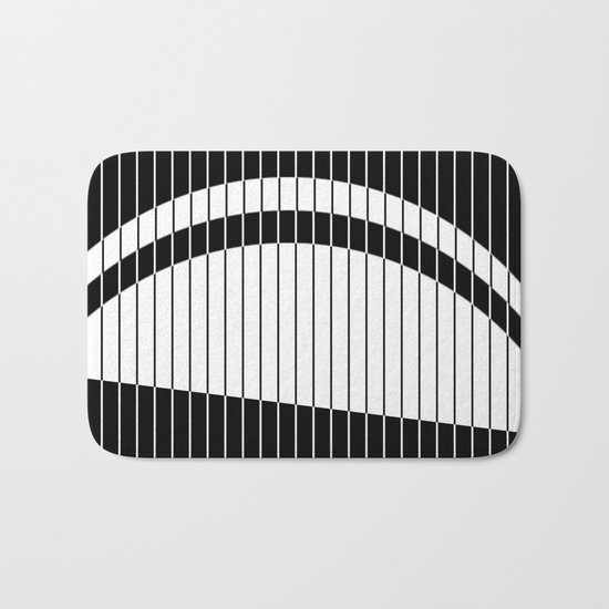 Colour Blind (Abstract, minimalistic black and white) Bath Mat