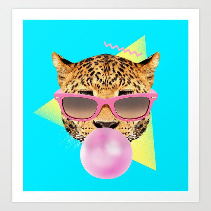 Discover the motif BUBBLE GUM LEO by Robert Farkas as a print at TOPPOSTER