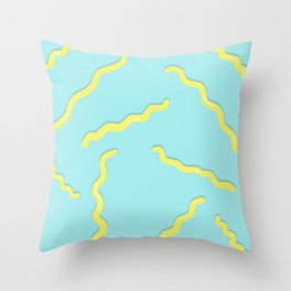 Fun patterns yellow Throw Pillow