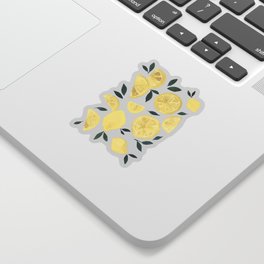 Watercolor lemons - vintage Sticker