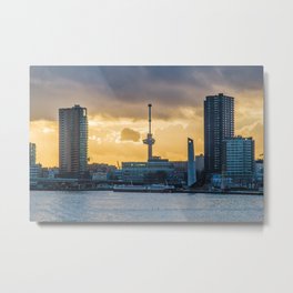 Euromast Rotterdam Skyline Metal Print