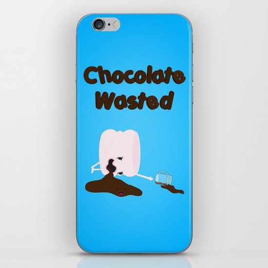 Chocolate Wasted (blue) iPhone & iPod Skin