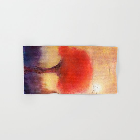 Red Tree Hand & Bath Towel