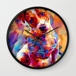 Jack Russell Terrier 3 Wall Clock