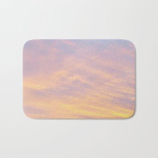 Blue Rose Yellow Sunrise Bath Mat