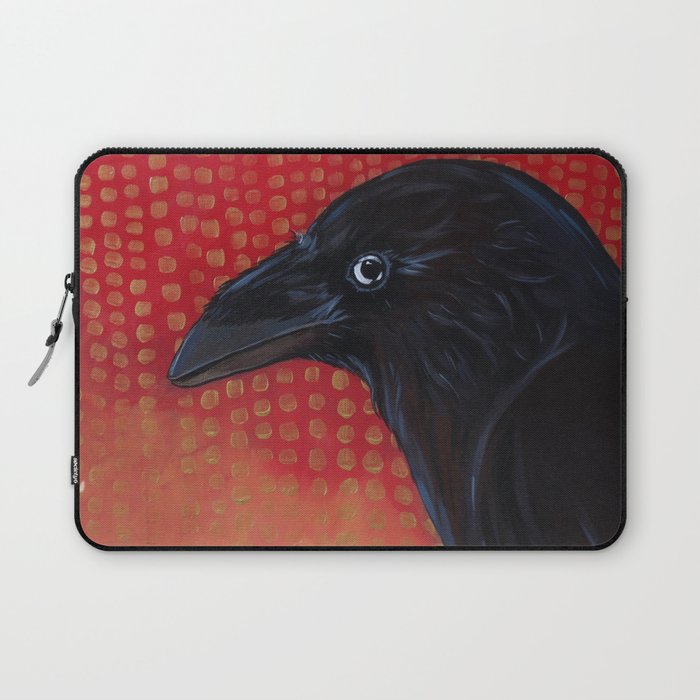Crow In Red Laptop Sleeve