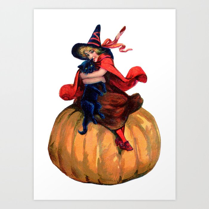 Halloween Pumpkin & Cat Print Makeup Bag
