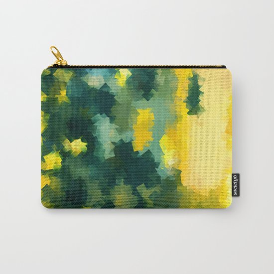 Squares Pattern #Yellow #Green #Mint #2 Carry-All Pouch