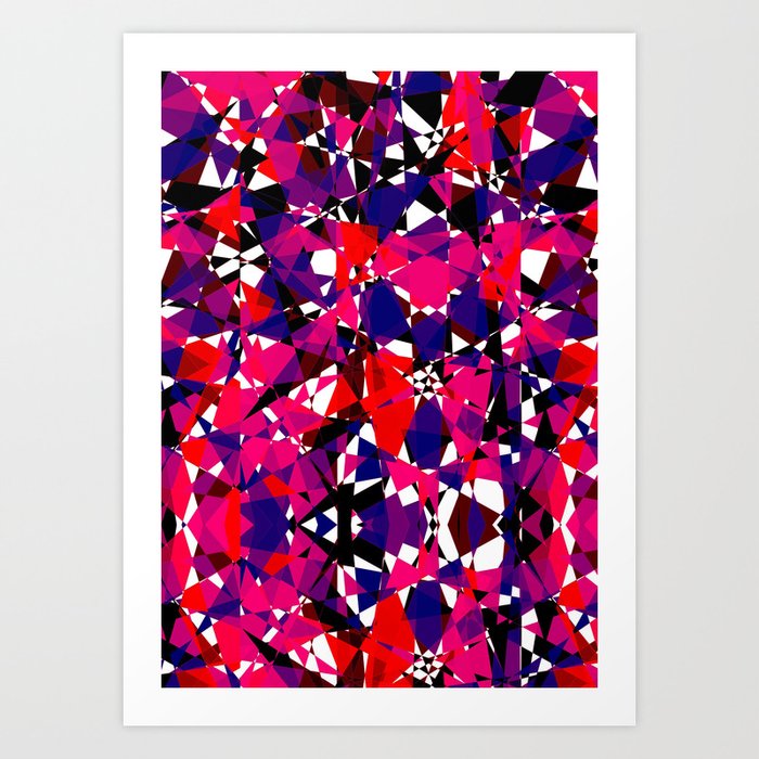 Abstract Colorful Broken Fragment Art Print By Nguyen Duc