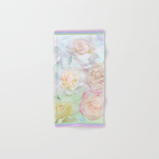 Romantic roses in pastels Hand & Bath Towel