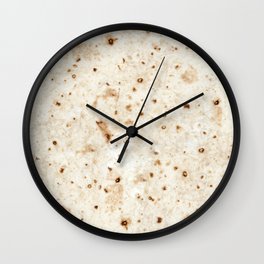 snackbreak; taco burrito flour tortilla  Wall Clock