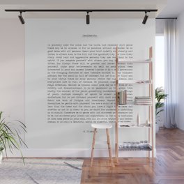 Desiderata by Max Ehrmann minimal typographical quote art print Wall Mural