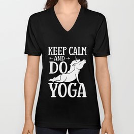 Yoga Unicorn Beginner Workout Quotes Meditation V Neck T Shirt