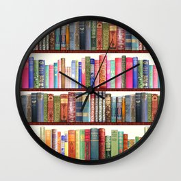 Jane Austen Vintage Book collection Wall Clock