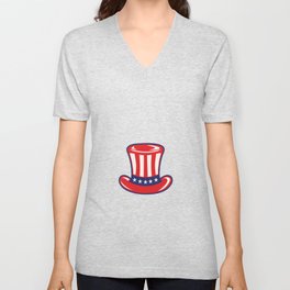 4th of July Independence Day American V Neck T Shirt