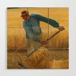 Harvest, 1885 by Laurits Andersen Ring Wood Wall Art