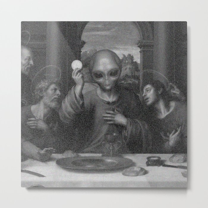 Alien Jesus Metal Print