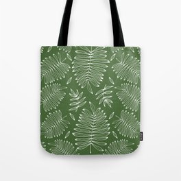 Tropical leaf pattern Tote Bag