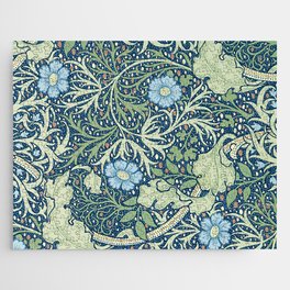 William Morris Seaweed Pattern,Vintage Floral And Leaves Decorative Victorian Art-nouveau  Jigsaw Puzzle