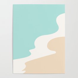 Sand and Sea Coastal Shoreline Poster