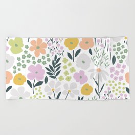 Country Floral Beach Towel