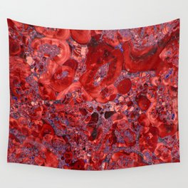 Marble Ruby Blood Red Agate Wall Tapestry