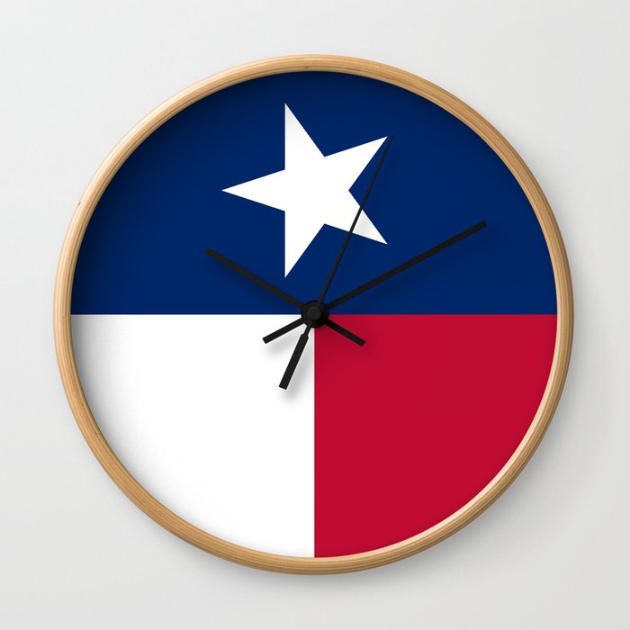 Flag of Texas banner version Wall Clock