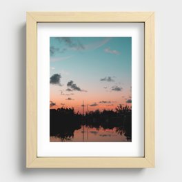 pink skies for the sunrise Recessed Framed Print