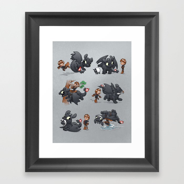 How Not to Train Your Dragon Framed Art Print