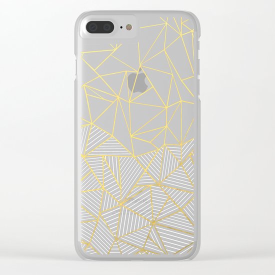 Ab Half and Half Grey Clear iPhone Case