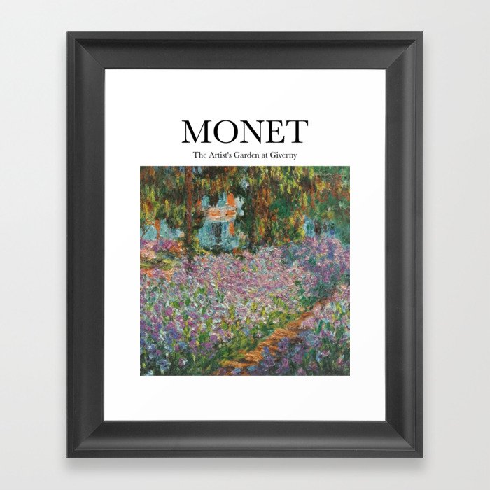 Monet - The Artist's Garden at Giverny Framed Art Print
