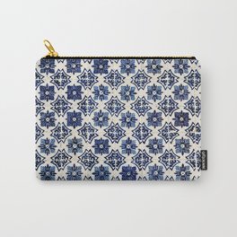 Vintage Blue Ceramic Tiles Carry-All Pouch