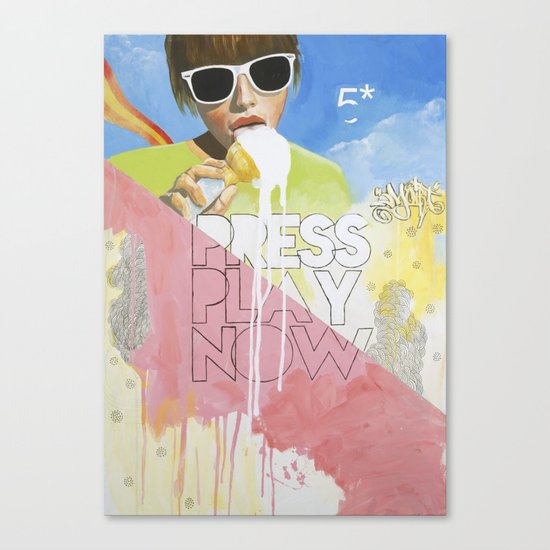 Press Play Now Canvas Print