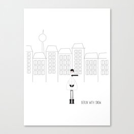 Berlin with snow Canvas Print