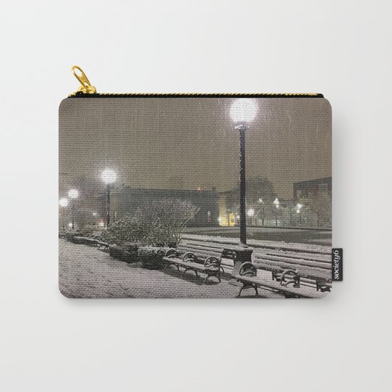 Romantic Seattle Snow At Night Carry-All Pouch