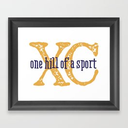 Purple & Gold XC: one hill of a course (cross country) Framed Art Print