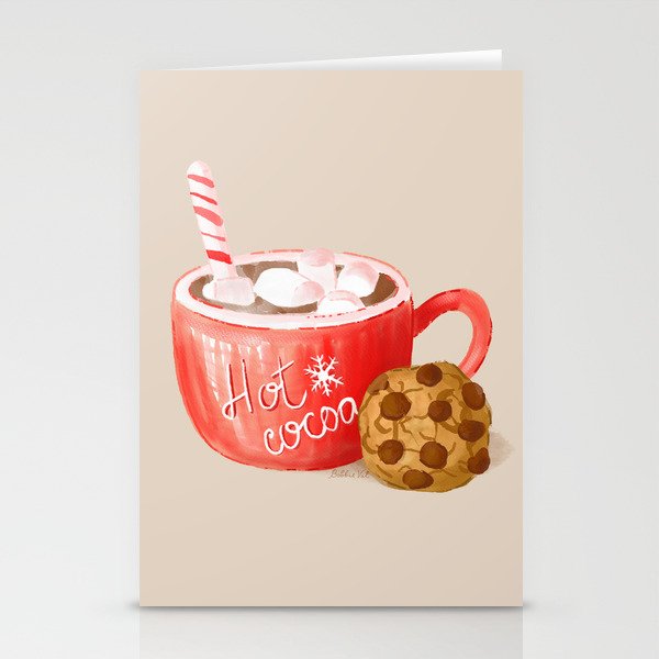 Hot Cocoa Mug and Chocolate Chip Cookie Stationery Cards