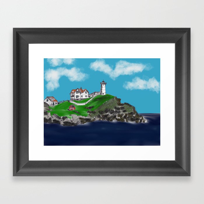 Cape Neddick "Nubble" Lighthouse Framed Art Print
