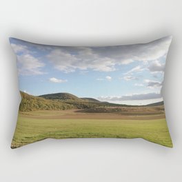 Sunny Field and Hillside in Autumn at Piliscsev, Hungary "Photography of Nature" Rectangular Pillow