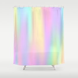 Gradient kawaii rainbow pastel colors Shower Curtain