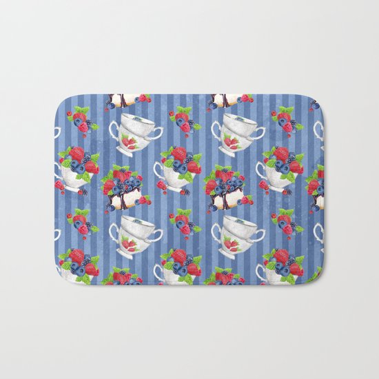 Berries Pattern 06 Bath Mat