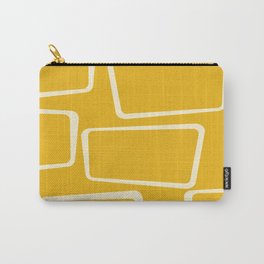 Mid-Century Modern Hand Drawn Abstract Rectangle Shapes Geometric Shapes Seamless Pattern - Yellow Carry-All Pouch | Trendy, Graphicdesign, Modern, Bestselling, Nostalgic, Creative, Seamless, Vectro, Abstractshapes, Prints 