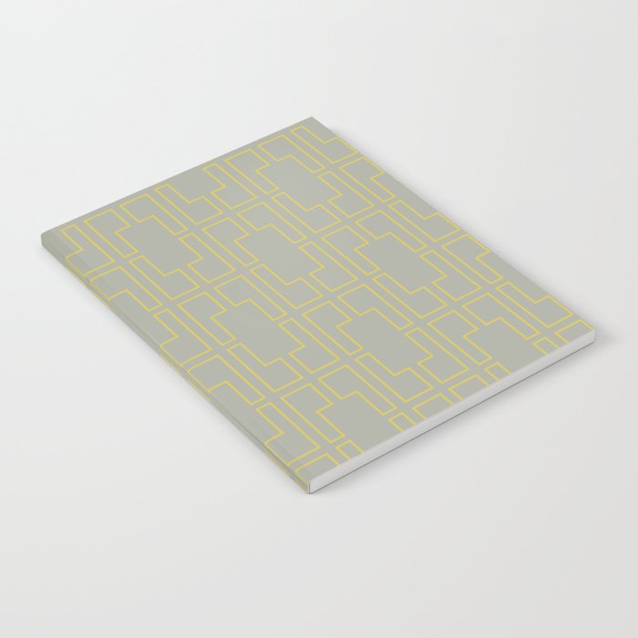 Simply Mid-Century Mod Yellow on Retro Gray Notebook