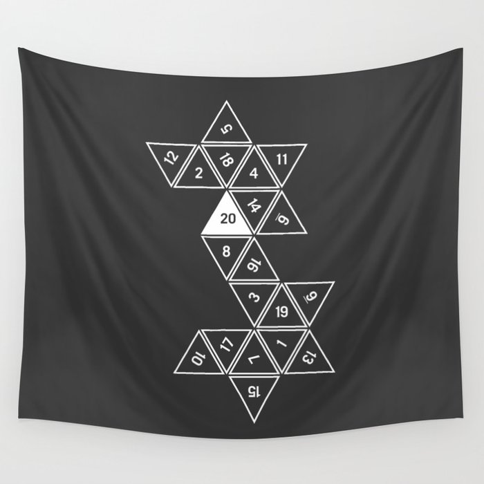 Unrolled D20 Wall Tapestry