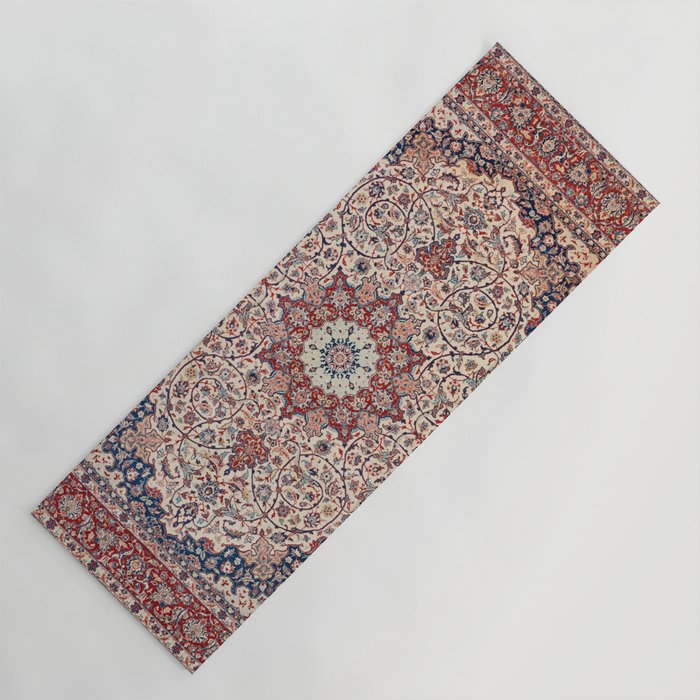 Esfahan Central Persian Antique Rug Print Yoga Mat
