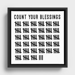 Count Your Blessings Framed Canvas